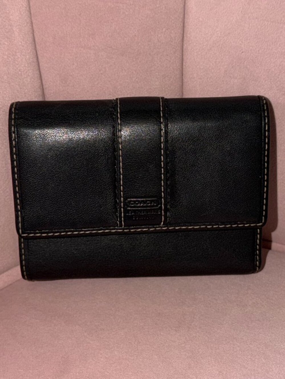 Coach Y2K Hamptons Wallet nickel/black w/contrast stiching